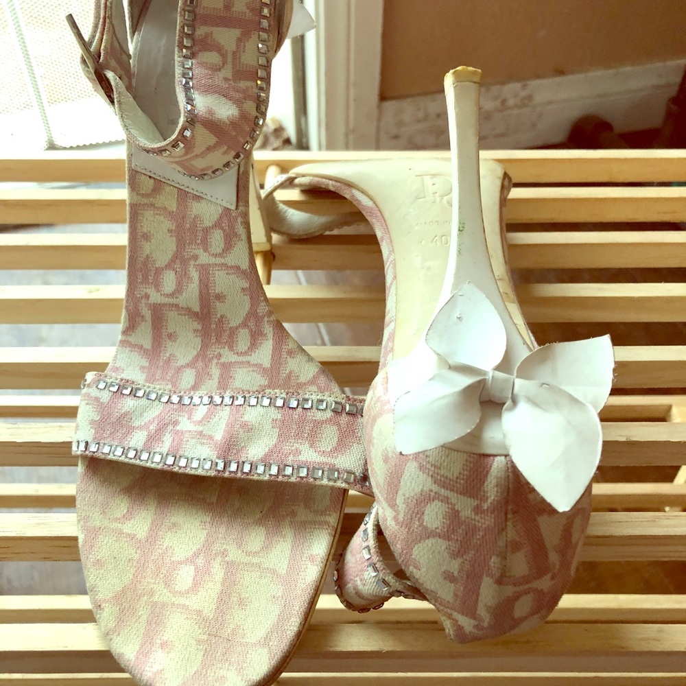 Christian Dior Ankle Strap 4” Open toe heels